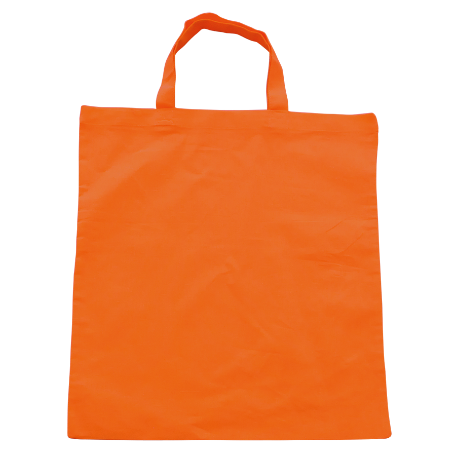 Baumwolltasche farbig mit kurzen Henkeln 136 gr / m2