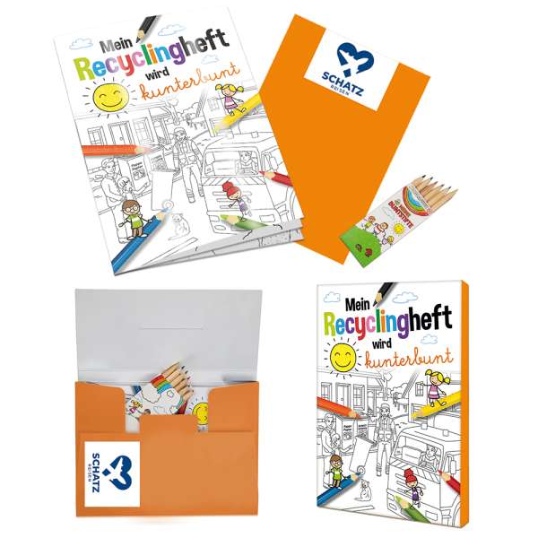 Malbuch / Mal-Set A6 - Recycling
