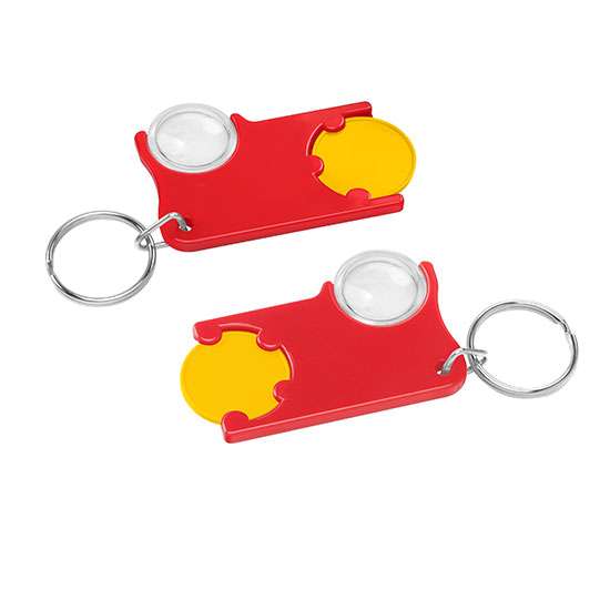 Chiphalter mit 1€-Chip und Lupe