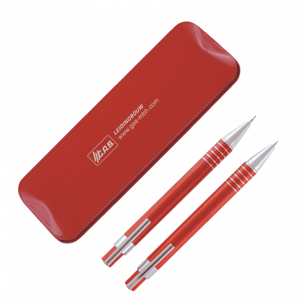 CURAÇAO Etui mit 1 Kugelschreiber und 1 Druckbleistift Peekay