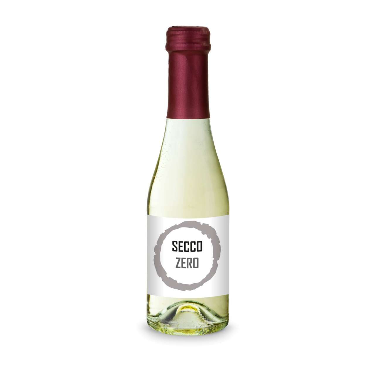 Secco ZERO - Schäumendes Getränk aus alkoholfreiem Wein - Flasche klar - Kapselfarbe, 0,2 l
