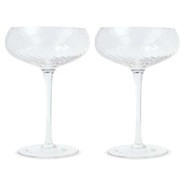 Byon Opacity 2er-Set Sektgläser mit stilvollem Glasmuster 300ml