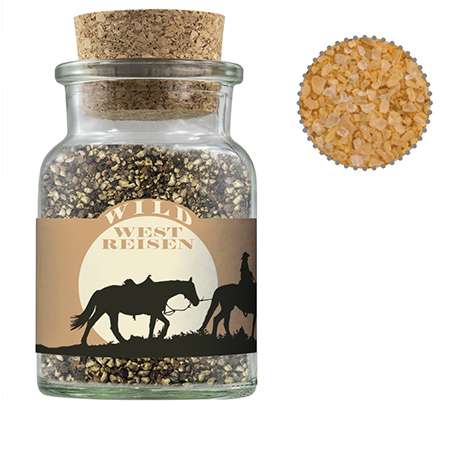 Gewürzmischung Rauch-Salz grob, ca. 130g, Korkenglas