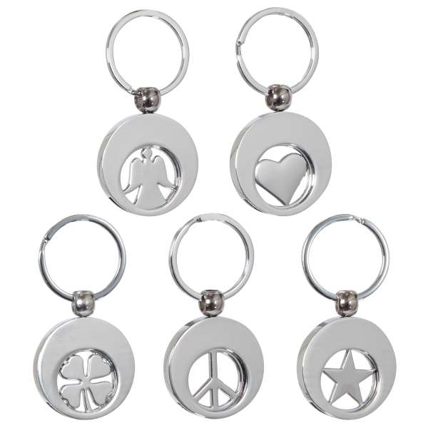 Schlüsselanhänger Chip, Symbole sortiert