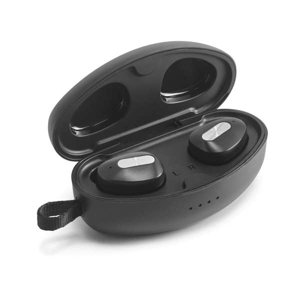 DESCRY kabellose In-Ear Kopfhörer aus Metall und ABS inkl Ladegerät