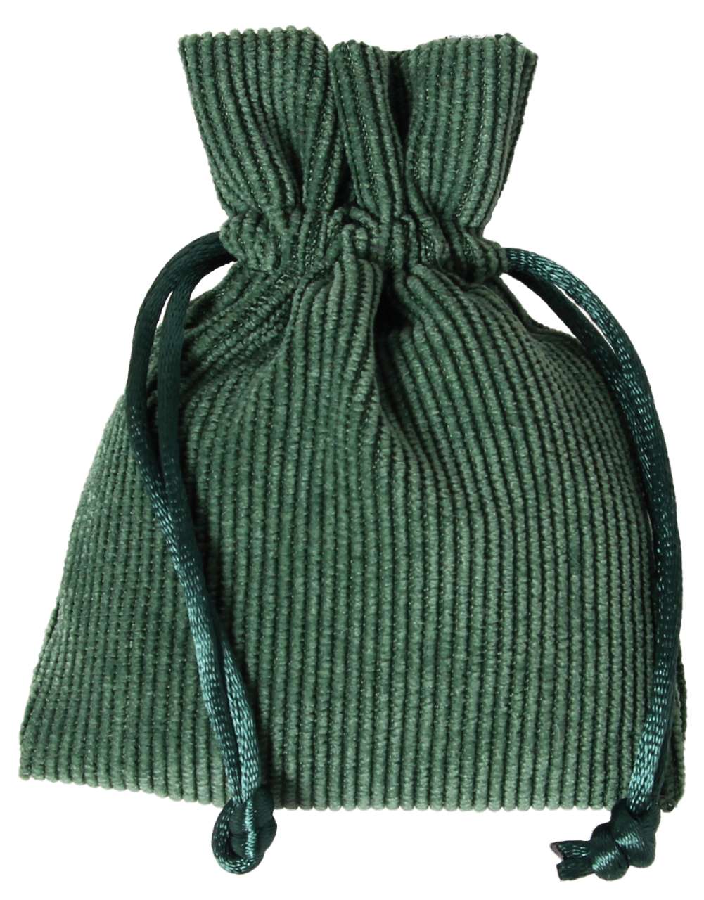 Cord-Säckchen 7,5 x 10cm grün