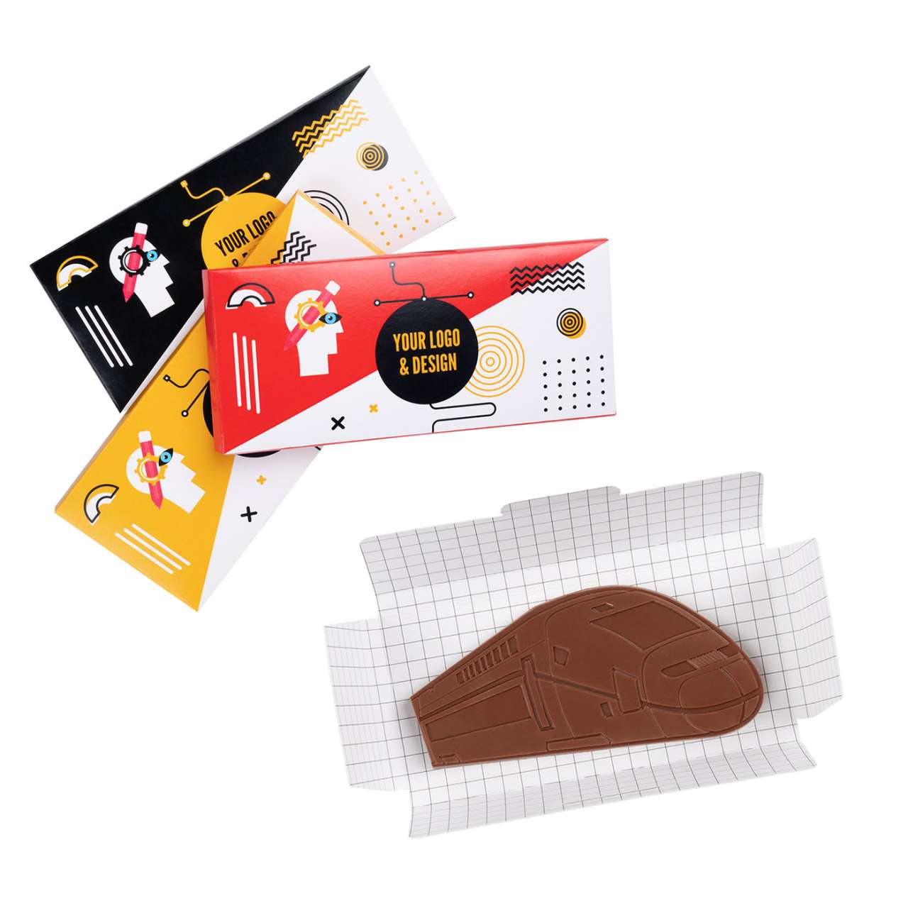 SCHOKOLADE IN INDIVIDUELLER FORM - RECHTECK 65 G