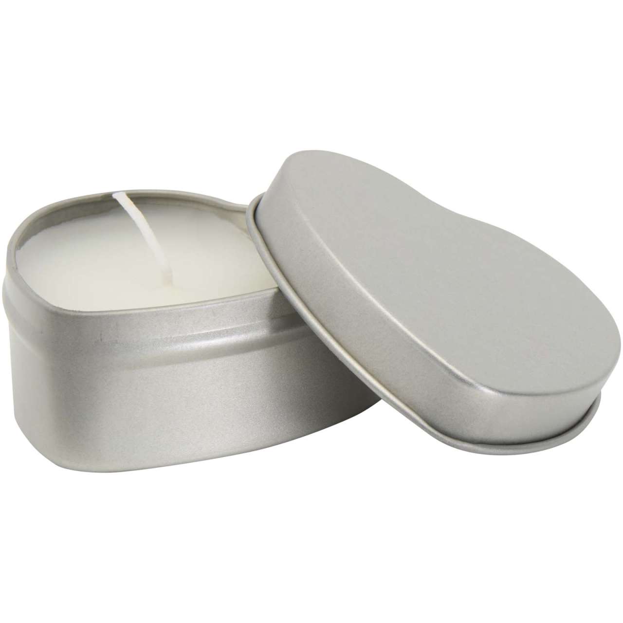 Blissful Herzförmige Zinnkerze mit Vanille Duft