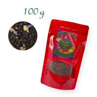 Aluverbundfolien-Standbodenbeutel, Aromabeutel, rot, mit Fenster, Inhalt 100 g