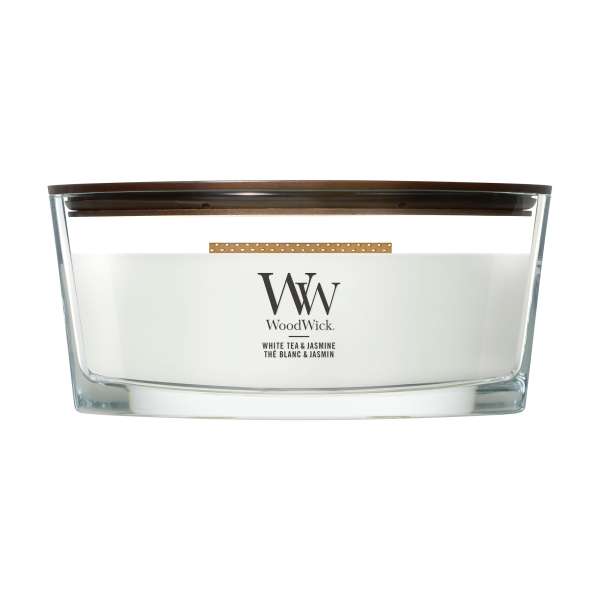 WoodWick White Tea & Jasmine Ellipse Candle Duftkerze