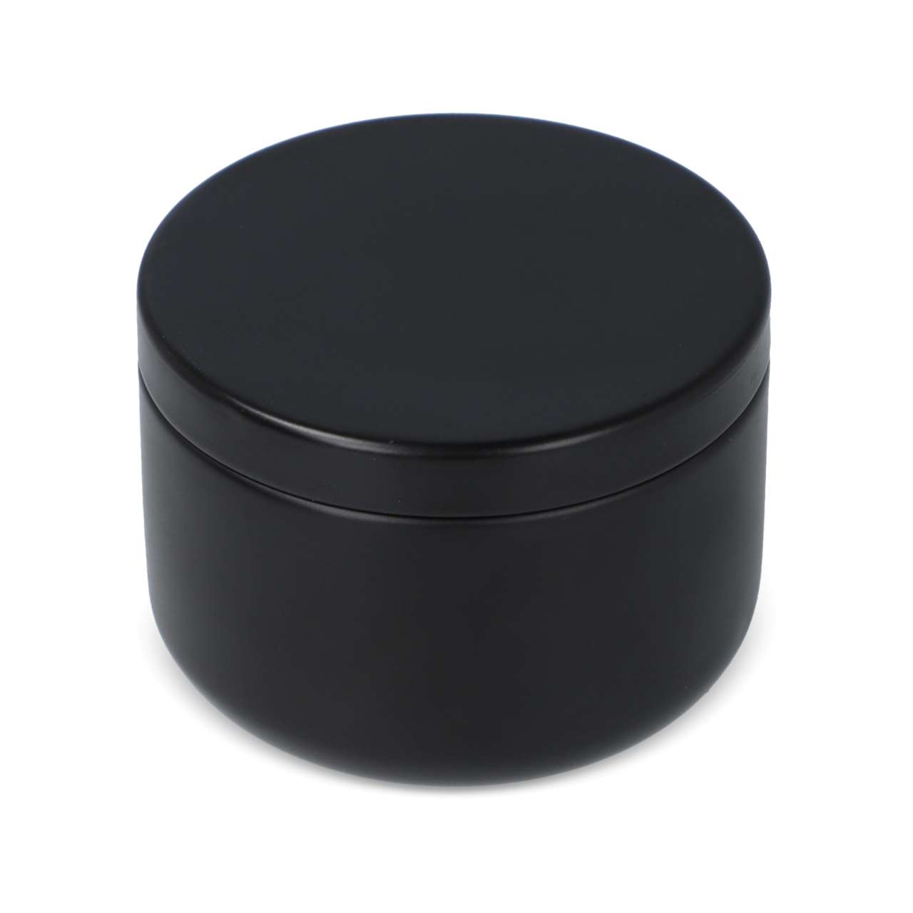 Candle in round recycled tin