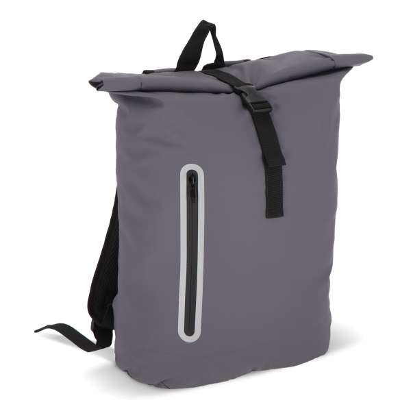 PU-beschichteter R-PET 600D Rolltop-Rucksack 20L