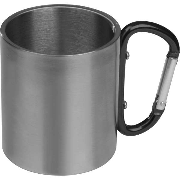 Tasse aus Metall mit Karabinerhaken, 200ml