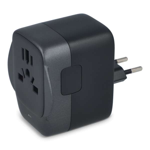 PowerPro Reiseadapter aus recyceltem Kunststoff