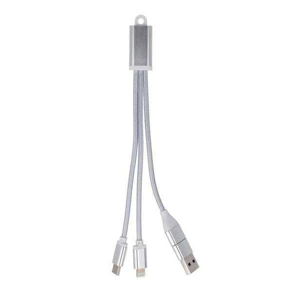 2-in-1-Ladekabel USB-A / C zu USB-C & Lightning Aluminium
