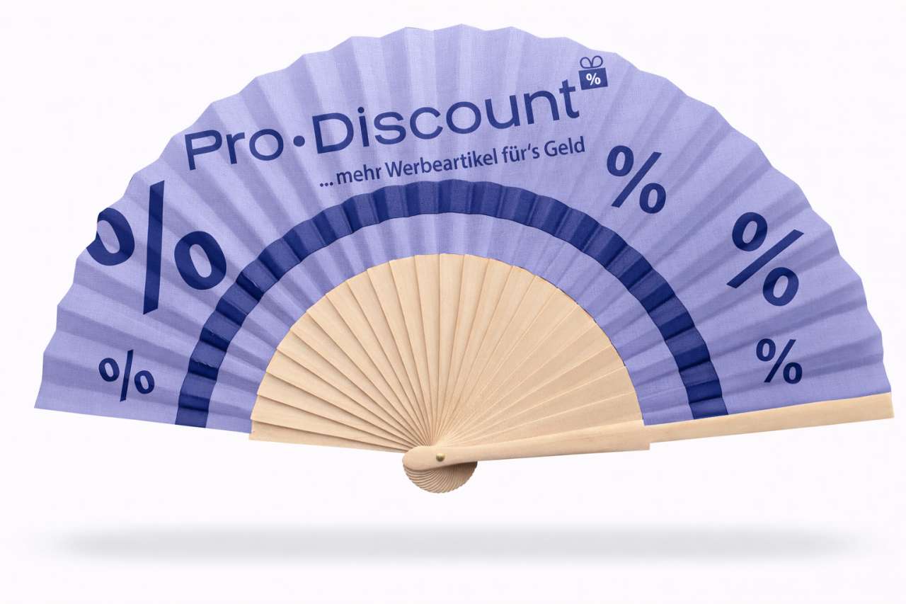 Holz-Fächer mit Druck auf Stoff