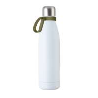 Flasche weiß, Ring olivgrün