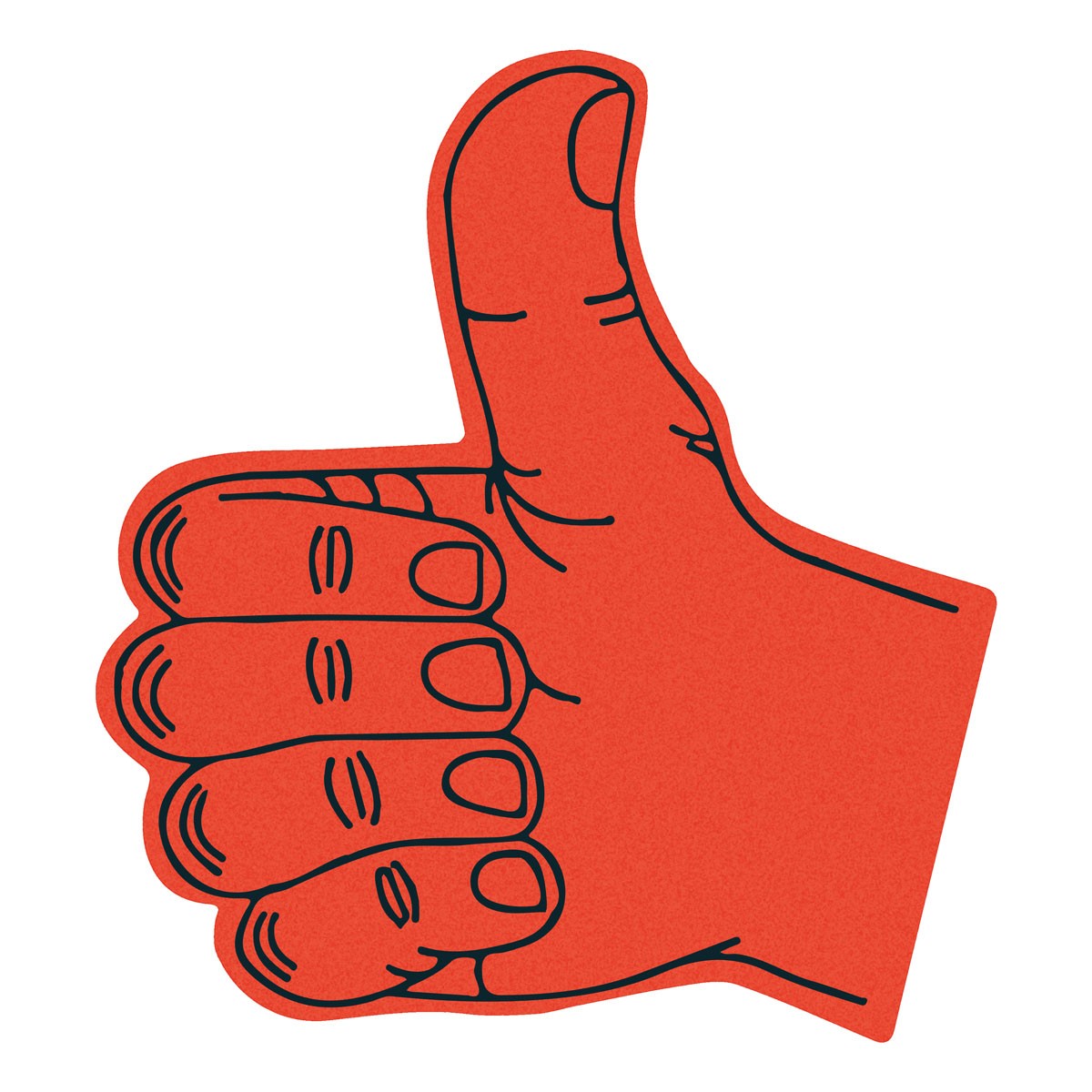 Winkehand aus Schaumstoff DAUMEN HOCH