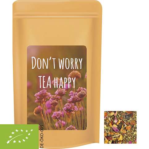Bio Kräutertee Glücksgefühle, ca. 35g, Standbeutel Midi