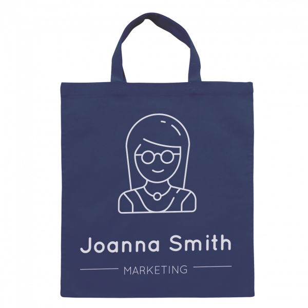 Baumwolltasche farbig mit kurzen Henkeln 136 gr / m2