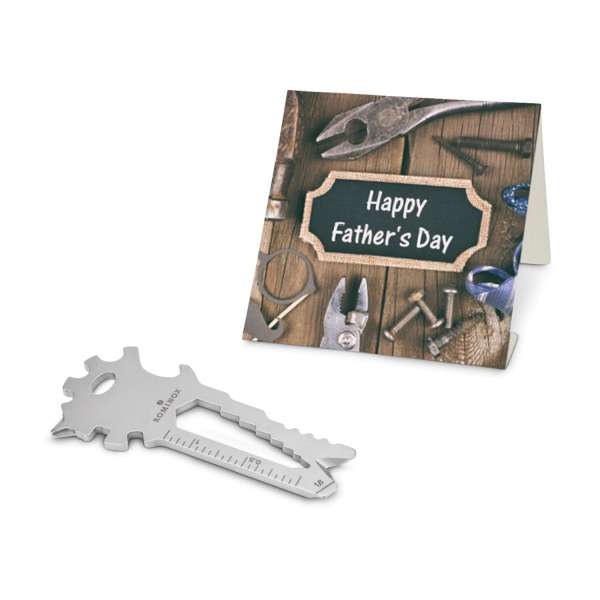 Geschenkartikel: ROMINOX® Key Tool Funktionen) im Motiv-Mäppchen Happy Father's Day