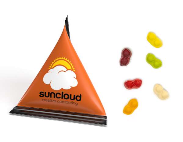 Mini Tetraeder Fruchtgummi