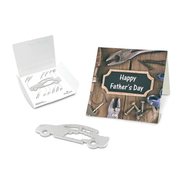 Geschenkartikel: ROMINOX® Key Tool Funktionen) im Motiv-Mäppchen Happy Father's Day