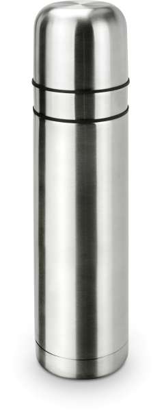 ROMINOX® Isolierkanne // Cup in Cup - mit 2 Deckeln - Silber