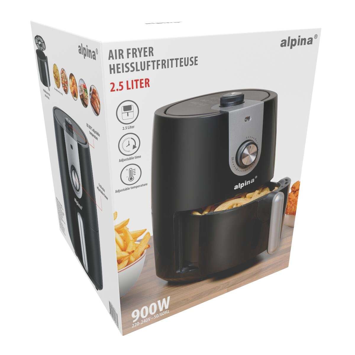 ALPINA Air Fryer 2.5L 900W 230V