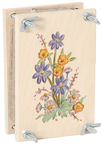 Blumenpresse bunt 15 x 10 cm