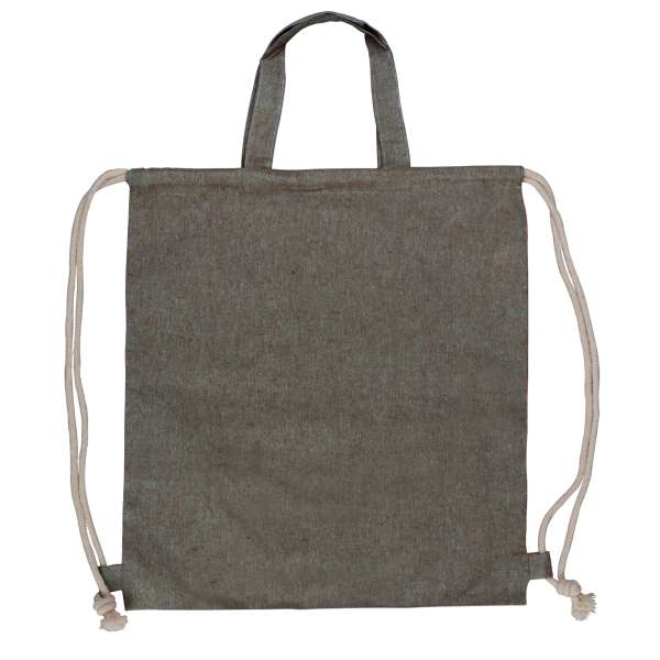 Tasche / Beutel mit Kordelzug aus recycelter Baumwolle 38 x 42cm