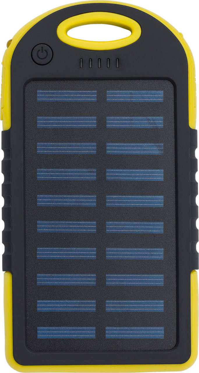 Gummierte ABS Solar-Powerbank Arin