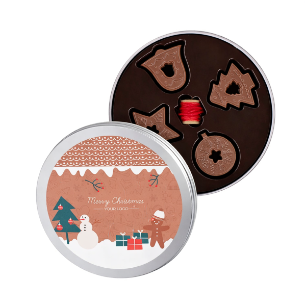 SCHOKOLADEN-SET CHRISTMAS TREE CHARMS TIN