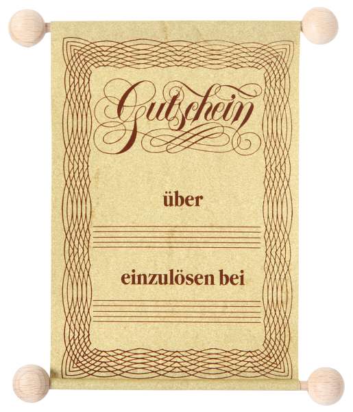 Gutscheinrolle neutral klein