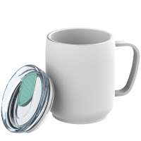 Becher weiß, Deckel mint