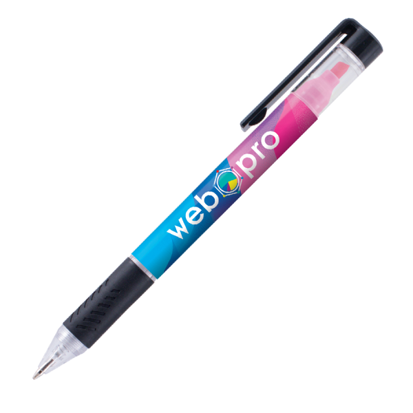 DELOS Kugelschreiber und Textmarker mit 4c-Druck all-over