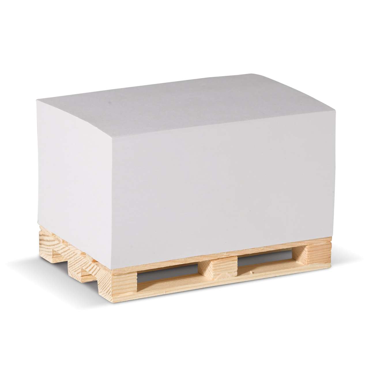 Zettelblock Pad 12 x 8x6cm auf Holzpalette