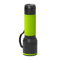 Taschenlampe schwarz, Ring hellgrün, Hülle hellgrün