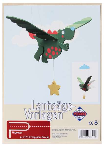 Laubsägevorlage Fliegender Drache