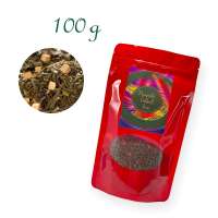 Aluverbundfolien-Standbodenbeutel, Aromabeutel, rot, mit Fenster, Inhalt 100 g