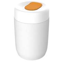 Pot weiß, Deckel orange