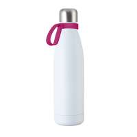 Flasche weiß, Ring magenta