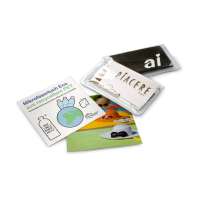 Mit transparentem Schutzetui PVC, Weiß, 18 x 18 cm