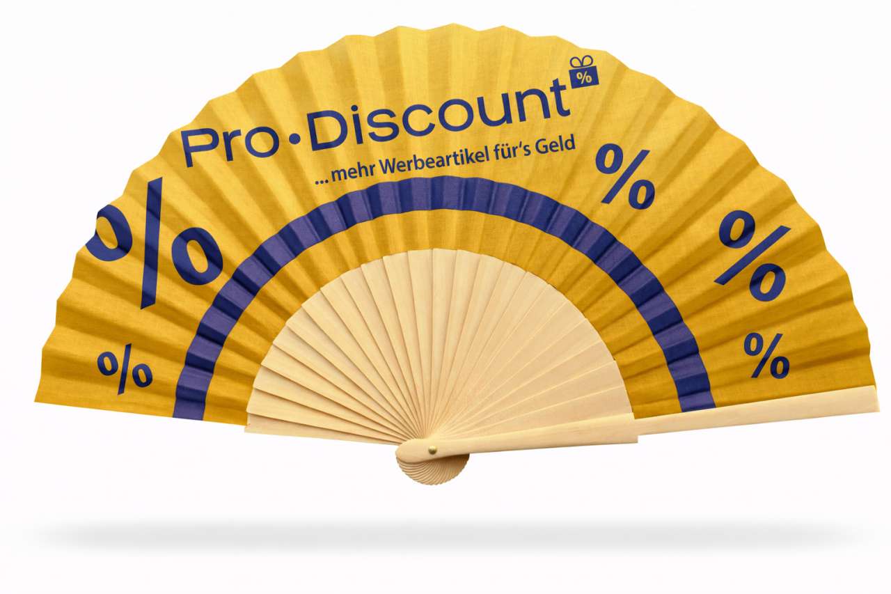 Holz-Fächer mit Druck auf Stoff