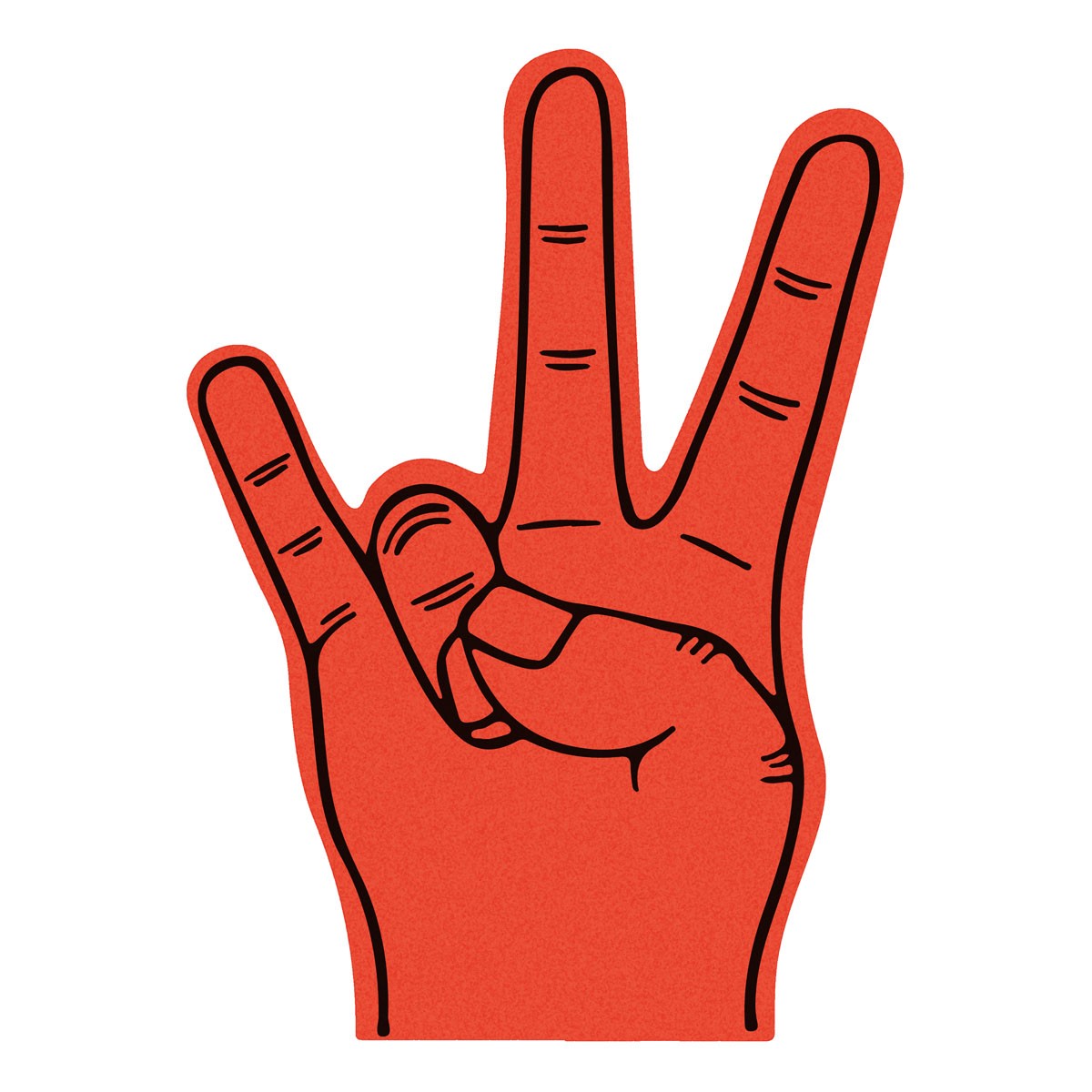 Winkehand aus Schaumstoff SHOCKER