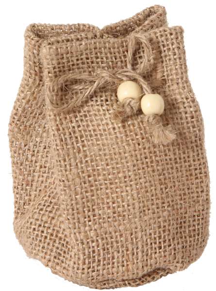 Jutesäckchen mit Boden, klein natur